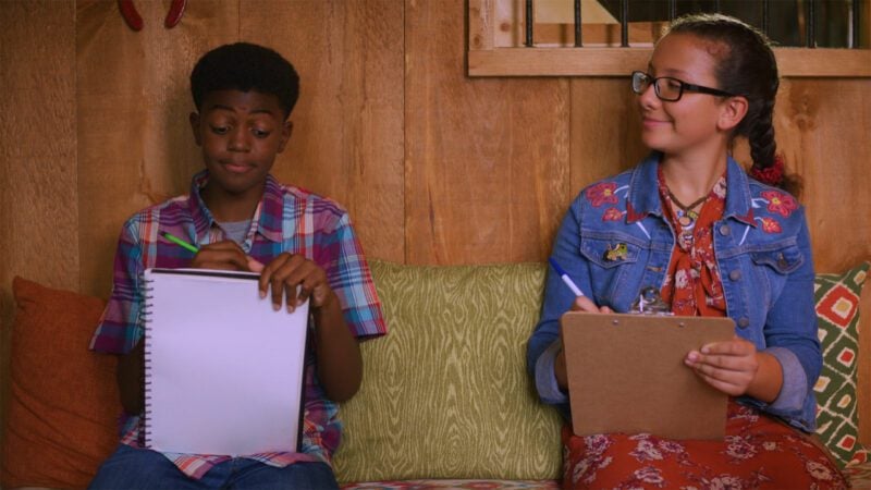 Kids writing in journal